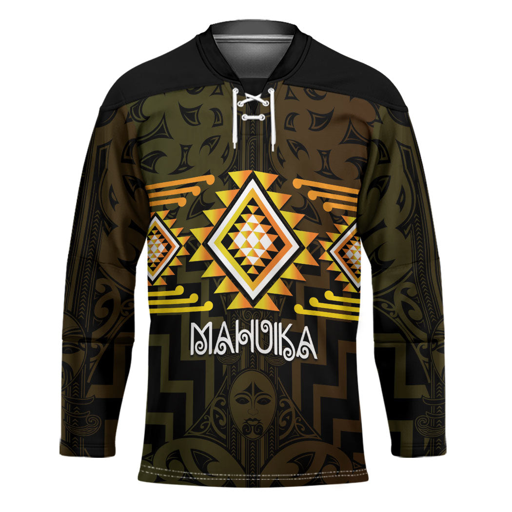 Aotearoa Atua Mahuika Personalised Hockey Jersey Maori Goddess Of Fire Taniko Motifs