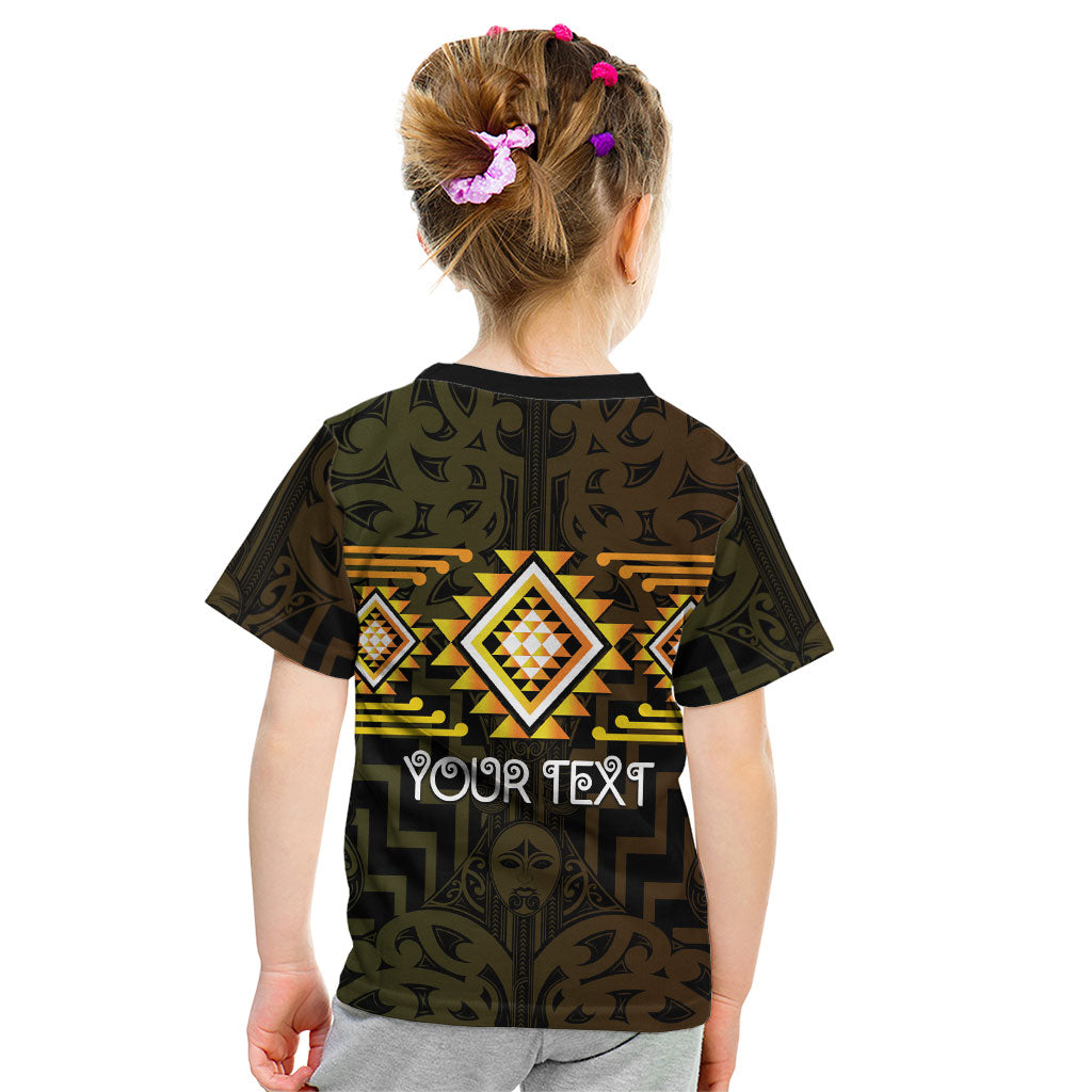 Aotearoa Atua Mahuika Personalised Kid T Shirt Maori Goddess Of Fire Taniko Motifs LT14 - Polynesian Pride