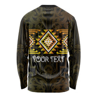 Aotearoa Atua Mahuika Personalised Long Sleeve Shirt Maori Goddess Of Fire Taniko Motifs LT14 - Polynesian Pride