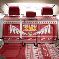 Tonga Rugby Christmas Back Car Seat Cover Mate Maa Tonga Ngatu Pattern - Polynesian Pride