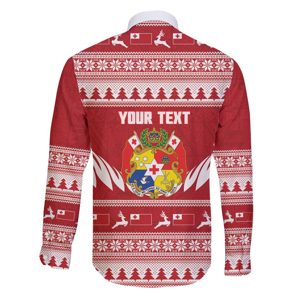 Personalised Tonga Rugby Christmas Family Matching Off Shoulder Short Dress and Hawaiian Shirt Mate Maa Tonga Ngatu Pattern - Polynesian Pride