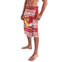 Personalised Tonga Rugby Christmas Lavalava Mate Maa Tonga Ngatu Pattern - Polynesian Pride