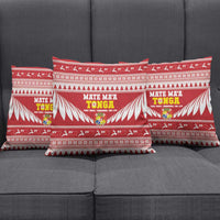Tonga Rugby Christmas Pillow Cover Mate Maa Tonga Ngatu Pattern - Polynesian Pride