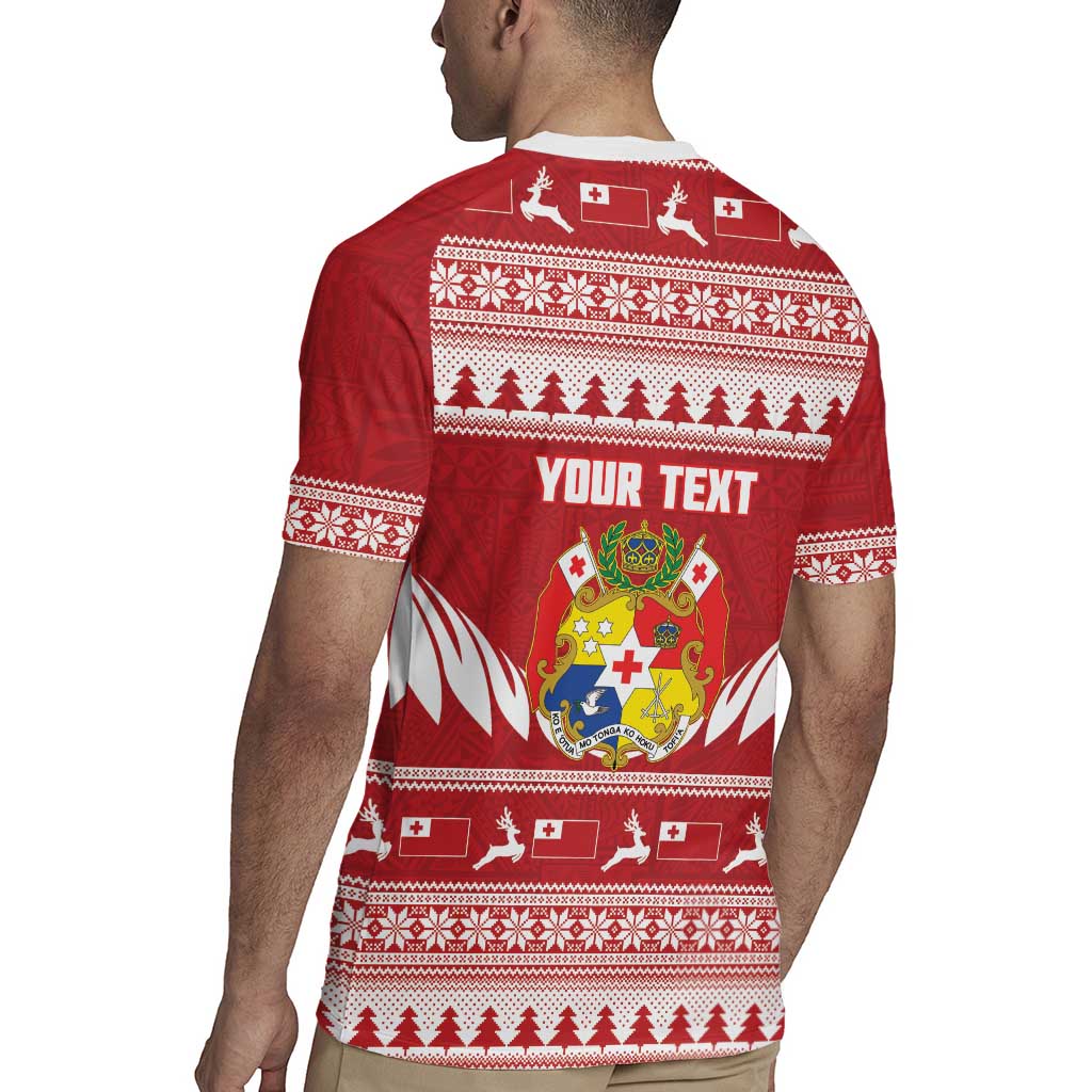 Personalised Tonga Rugby Christmas Rugby Jersey Mate Maa Tonga Ngatu Pattern - Polynesian Pride