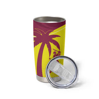 New Zealand and West Indies Cricket Custom Tumbler Cup Black Cap Windies Together - Polynesian Pride