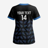 New Zealand Silver Fern Cricket Custom Scrub Top Black Cap T20 Version - Polynesian Pride