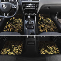 Gold And Black Aotearoa Horse Racing Car Mats NZ Maori Pattern LT14 Set 4pcs Black - Polynesian Pride