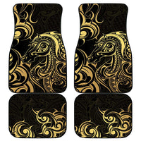 Gold And Black Aotearoa Horse Racing Car Mats NZ Maori Pattern LT14 - Polynesian Pride