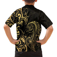 Gold And Black Aotearoa Horse Racing Hawaiian Shirt NZ Maori Pattern LT14 - Polynesian Pride