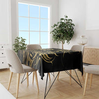 Gold And Black Aotearoa Horse Racing Tablecloth NZ Maori Pattern LT14 - Polynesian Pride