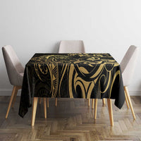 Gold And Black Aotearoa Horse Racing Tablecloth NZ Maori Pattern LT14 - Polynesian Pride