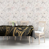 Gold And Black Aotearoa Horse Racing Tablecloth NZ Maori Pattern LT14 - Polynesian Pride