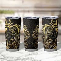 Gold And Black Aotearoa Horse Racing Tumbler Cup NZ Maori Pattern LT14 - Polynesian Pride