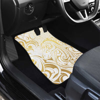 Gold And White Aotearoa Horse Racing Car Mats NZ Maori Pattern LT14 - Polynesian Pride