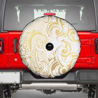 Gold And White Aotearoa Horse Racing Spare Tire Cover NZ Maori Pattern LT14 - Polynesian Pride