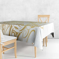Gold And White Aotearoa Horse Racing Tablecloth NZ Maori Pattern LT14 - Polynesian Pride