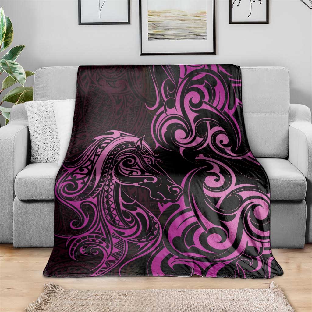 Pink Aotearoa Horse Racing Blanket NZ Maori Pattern LT14 - Polynesian Pride