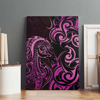 Pink Aotearoa Horse Racing Canvas Wall Art NZ Maori Pattern LT14 - Polynesian Pride