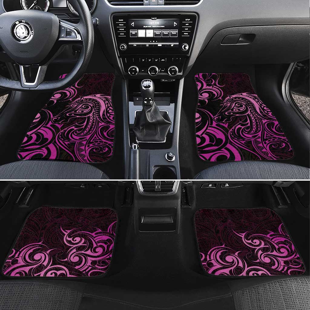Pink Aotearoa Horse Racing Car Mats NZ Maori Pattern LT14 Set 4pcs Pink - Polynesian Pride