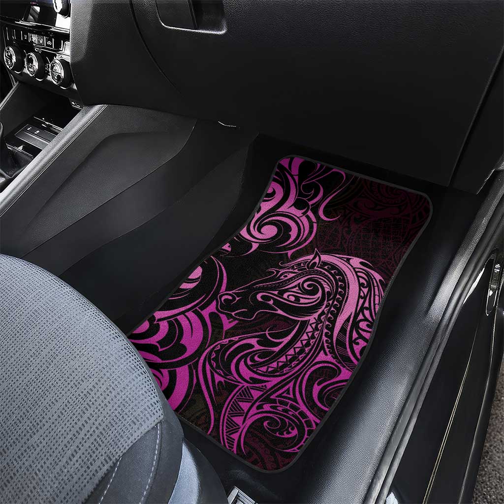 Pink Aotearoa Horse Racing Car Mats NZ Maori Pattern LT14 - Polynesian Pride