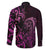 Pink Aoteara Horse Racing Family Matching Tank Maxi Dress and Hawaiian Shirt NZ Maori Pattern