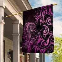 Pink Aotearoa Horse Racing Garden Flag NZ Maori Pattern LT14 House Flag Pink - Polynesian Pride