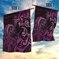 Pink Aotearoa Horse Racing Garden Flag NZ Maori Pattern LT14 - Polynesian Pride