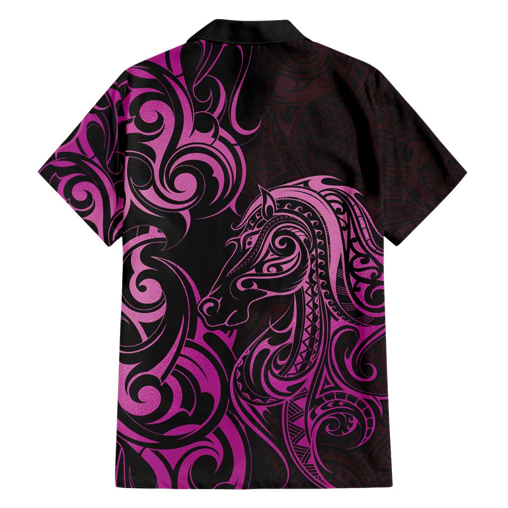 Pink Aotearoa Horse Racing Hawaiian Shirt NZ Maori Pattern LT14 - Polynesian Pride