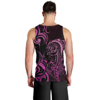 Pink Aotearoa Horse Racing Men Tank Top NZ Maori Pattern LT14 - Polynesian Pride