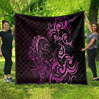 Pink Aoteara Horse Racing Quilt NZ Maori Pattern