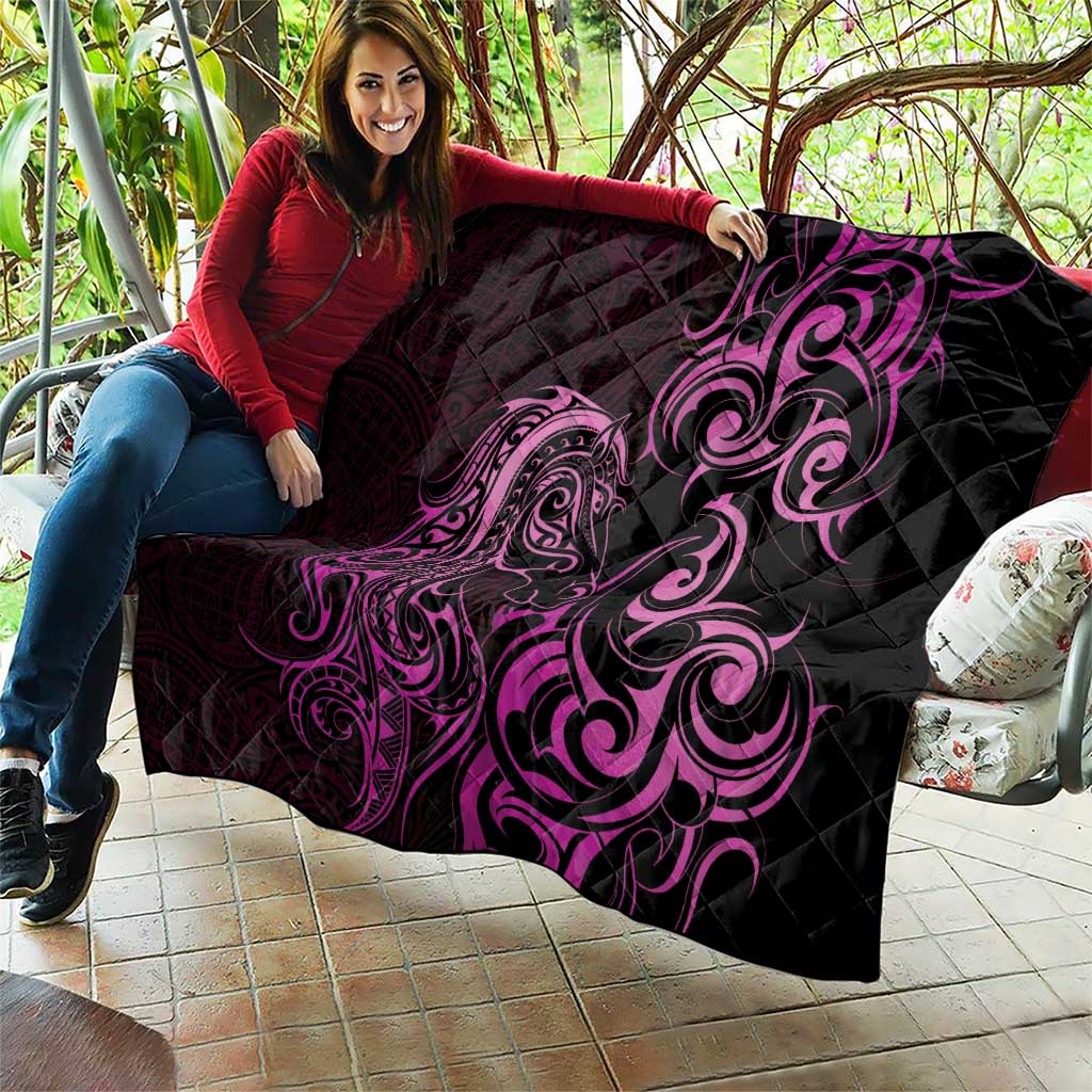 Pink Aoteara Horse Racing Quilt NZ Maori Pattern