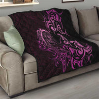 Pink Aoteara Horse Racing Quilt NZ Maori Pattern