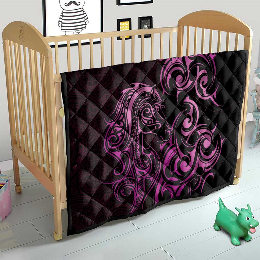 Pink Aoteara Horse Racing Quilt NZ Maori Pattern