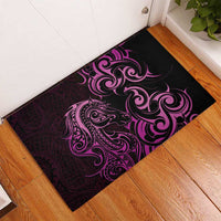 Pink Aotearoa Horse Racing Rubber Doormat NZ Maori Pattern LT14 - Polynesian Pride