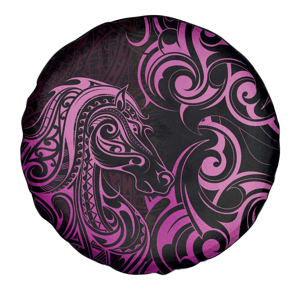 Pink Aotearoa Horse Racing Spare Tire Cover NZ Maori Pattern LT14 - Polynesian Pride