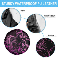 Pink Aotearoa Horse Racing Spare Tire Cover NZ Maori Pattern LT14 - Polynesian Pride