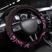 Pink Aotearoa Horse Racing Steering Wheel Cover NZ Maori Pattern LT14 Universal Fit Pink - Polynesian Pride