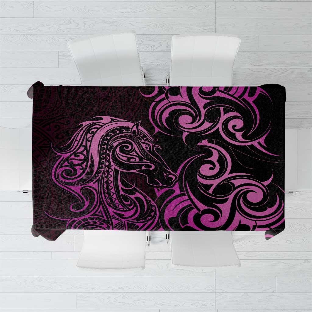 Pink Aotearoa Horse Racing Tablecloth NZ Maori Pattern LT14 Pink - Polynesian Pride