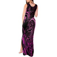 Pink Aotearoa Horse Racing Tank Maxi Dress NZ Maori Pattern LT14 - Polynesian Pride