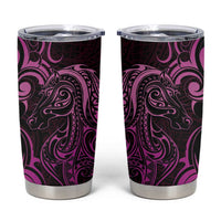 Pink Aotearoa Horse Racing Tumbler Cup NZ Maori Pattern LT14 Pink - Polynesian Pride