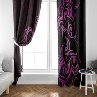 Pink Aotearoa Horse Racing Window Curtain NZ Maori Pattern LT14 - Polynesian Pride