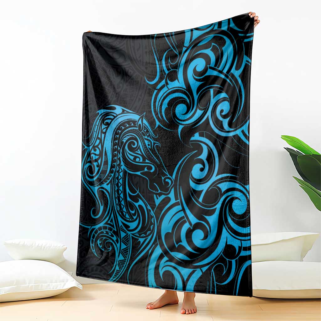 Blue Aotearoa Horse Racing Blanket NZ Maori Pattern LT14 - Polynesian Pride
