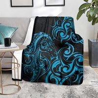 Blue Aotearoa Horse Racing Blanket NZ Maori Pattern LT14 - Polynesian Pride