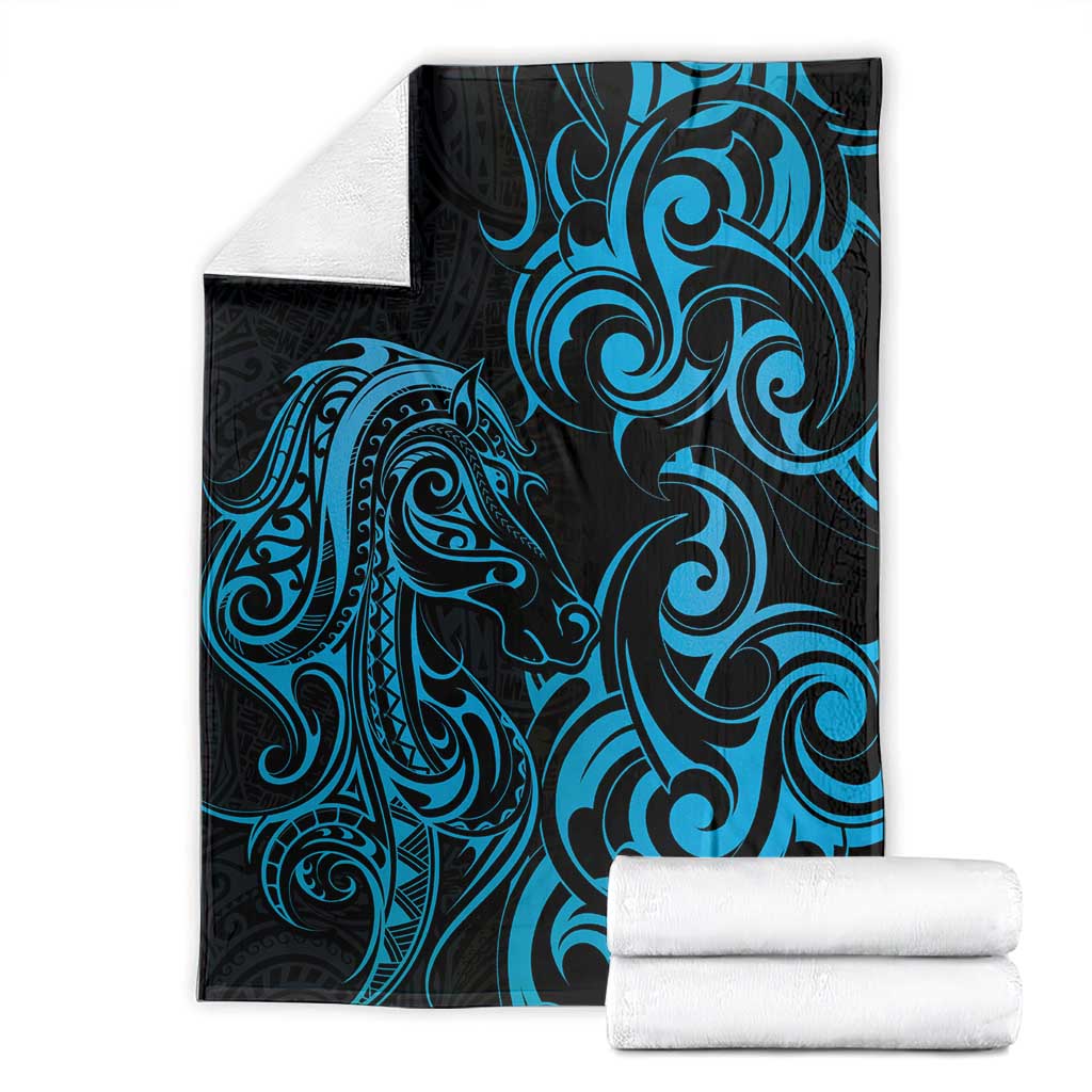 Blue Aotearoa Horse Racing Blanket NZ Maori Pattern LT14 - Polynesian Pride