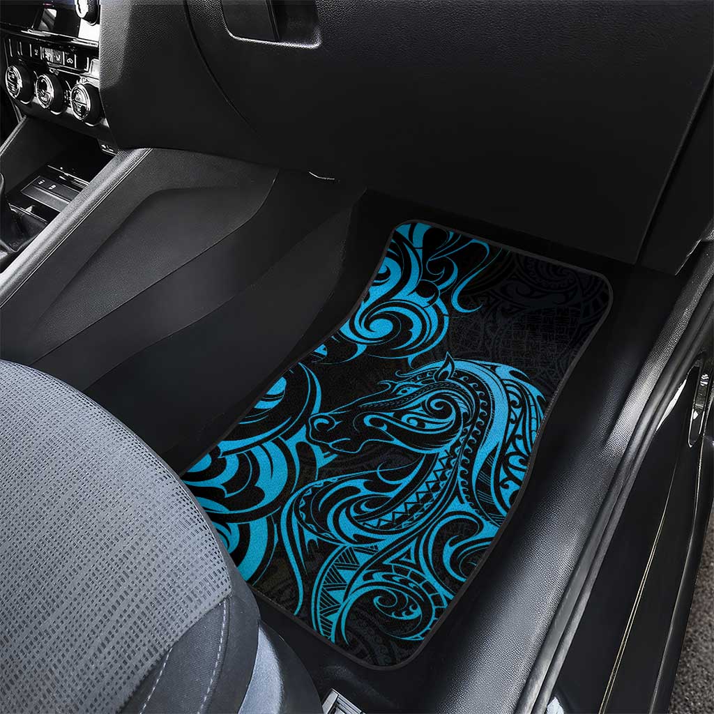 Blue Aotearoa Horse Racing Car Mats NZ Maori Pattern LT14 - Polynesian Pride