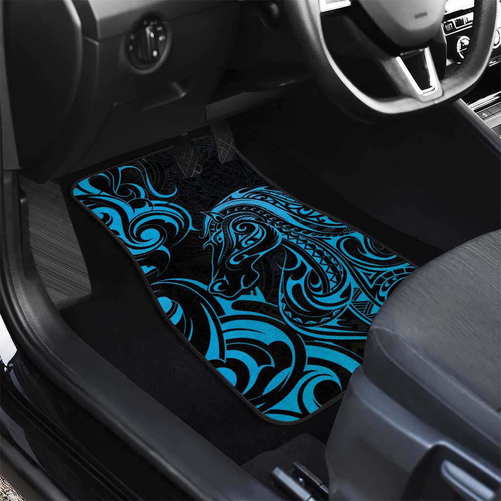 Blue Aotearoa Horse Racing Car Mats NZ Maori Pattern LT14 - Polynesian Pride