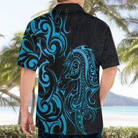 Blue Aotearoa Horse Racing Hawaiian Shirt NZ Maori Pattern LT14 - Polynesian Pride
