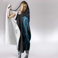 Blue Aotearoa Horse Racing Hooded Blanket NZ Maori Pattern LT14 - Polynesian Pride