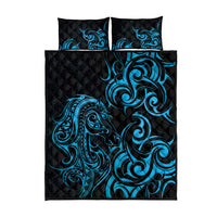 Blue Aotearoa Horse Racing Quilt Bed Set NZ Maori Pattern LT14 - Polynesian Pride
