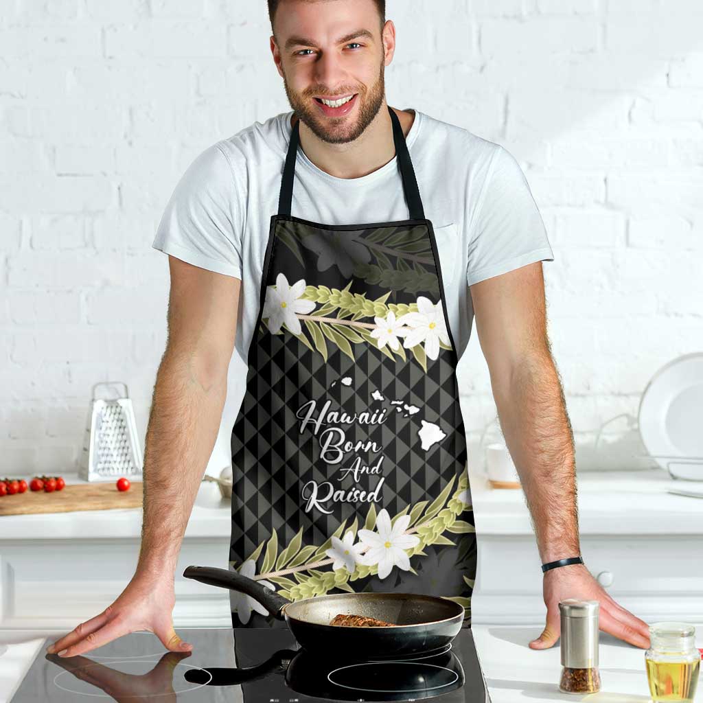 Born And Raised Aloha Hawaii Apron Kanaka Kakau Hawaiian Tiare Pakalana Lei LT14 - Polynesian Pride